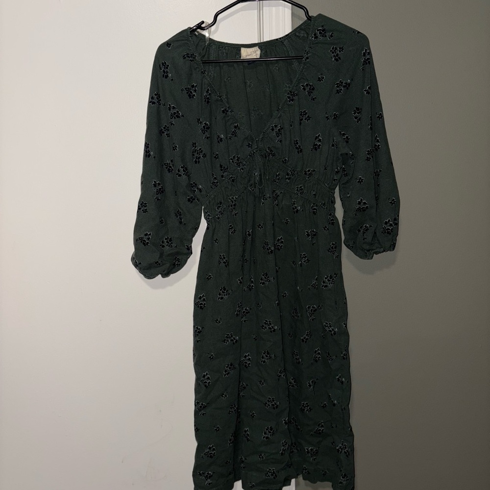 Universal Thread Green Bishop Sleeve Sundress